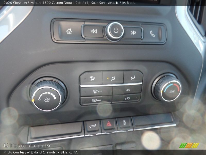 Satin Steel Metallic / Jet Black 2020 Chevrolet Silverado 1500 Custom Double Cab 4x4