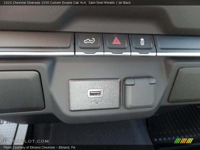 Satin Steel Metallic / Jet Black 2020 Chevrolet Silverado 1500 Custom Double Cab 4x4