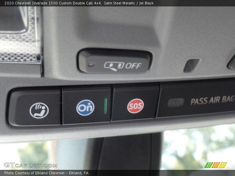 Satin Steel Metallic / Jet Black 2020 Chevrolet Silverado 1500 Custom Double Cab 4x4