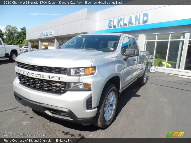 Silver Ice Metallic / Jet Black 2020 Chevrolet Silverado 1500 Custom Double Cab 4x4