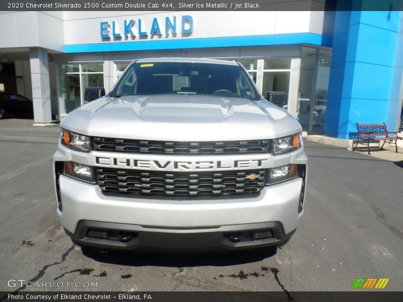 Silver Ice Metallic / Jet Black 2020 Chevrolet Silverado 1500 Custom Double Cab 4x4