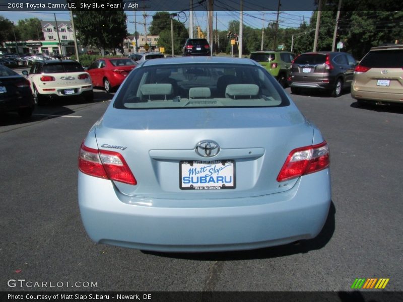 Sky Blue Pearl / Ash 2008 Toyota Camry LE