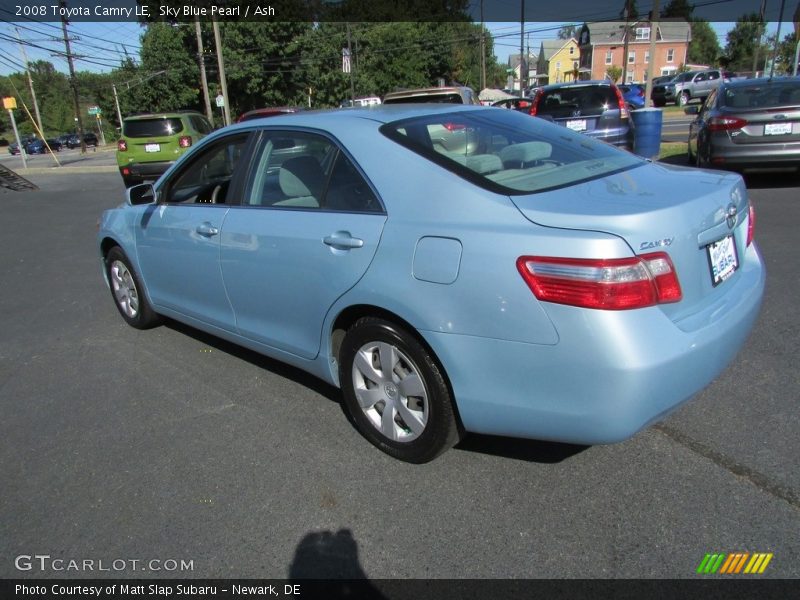 Sky Blue Pearl / Ash 2008 Toyota Camry LE