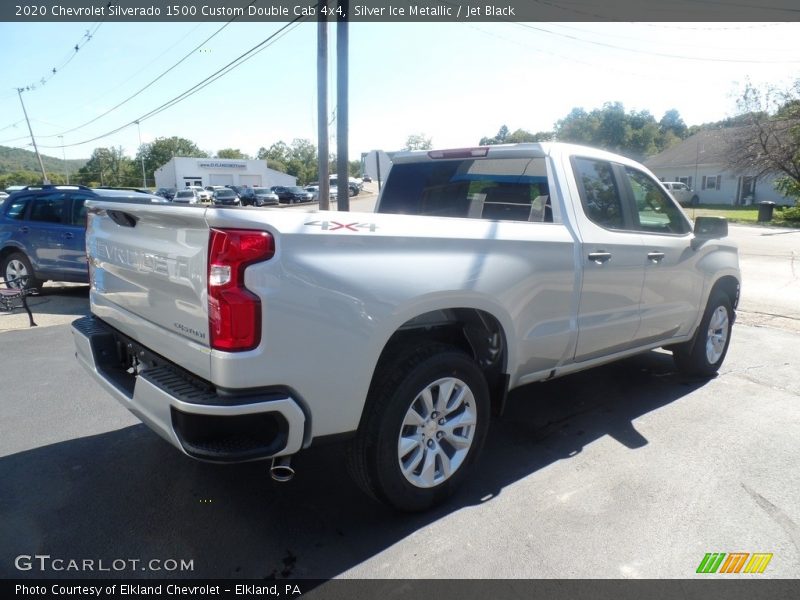 Silver Ice Metallic / Jet Black 2020 Chevrolet Silverado 1500 Custom Double Cab 4x4