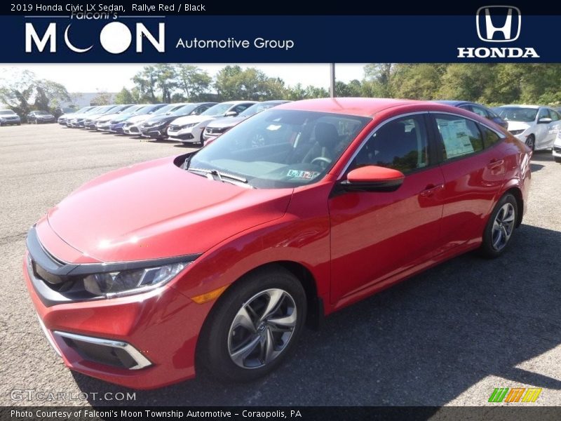 Rallye Red / Black 2019 Honda Civic LX Sedan