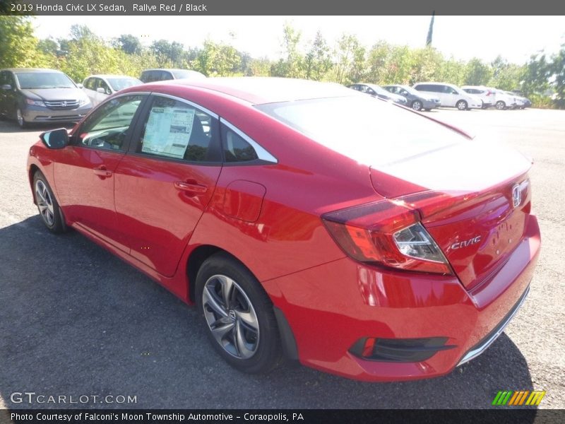 Rallye Red / Black 2019 Honda Civic LX Sedan