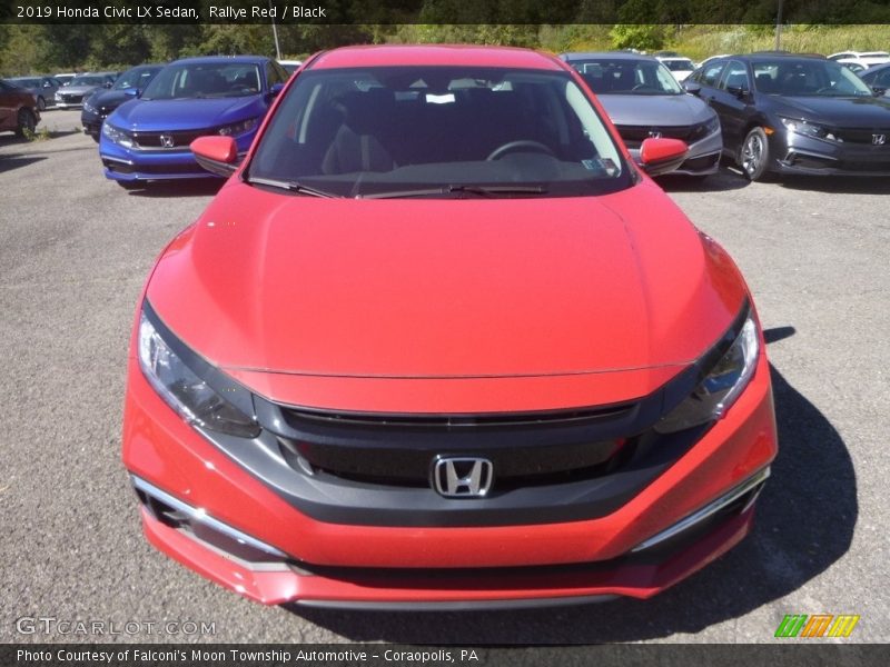 Rallye Red / Black 2019 Honda Civic LX Sedan