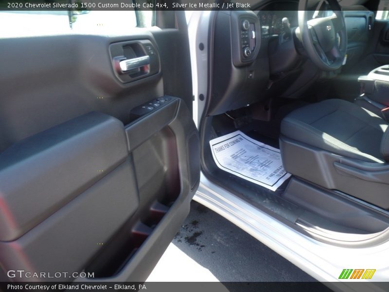 Silver Ice Metallic / Jet Black 2020 Chevrolet Silverado 1500 Custom Double Cab 4x4