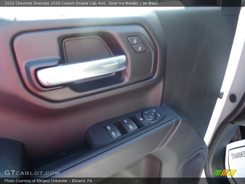 Silver Ice Metallic / Jet Black 2020 Chevrolet Silverado 1500 Custom Double Cab 4x4
