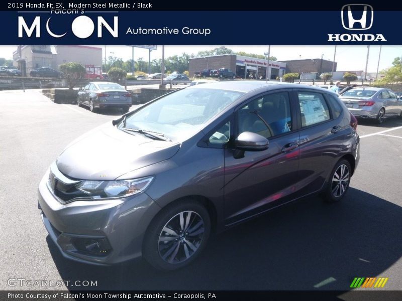 Modern Steel Metallic / Black 2019 Honda Fit EX