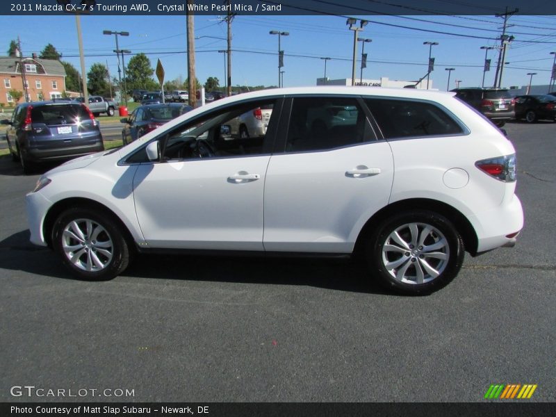 Crystal White Pearl Mica / Sand 2011 Mazda CX-7 s Touring AWD
