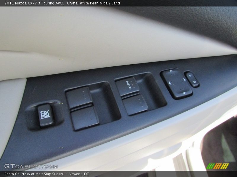 Crystal White Pearl Mica / Sand 2011 Mazda CX-7 s Touring AWD