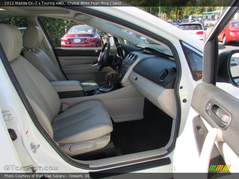 Crystal White Pearl Mica / Sand 2011 Mazda CX-7 s Touring AWD