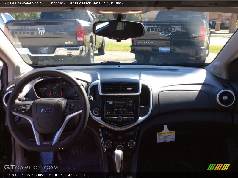 Mosaic Black Metallic / Jet Black 2019 Chevrolet Sonic LT Hatchback