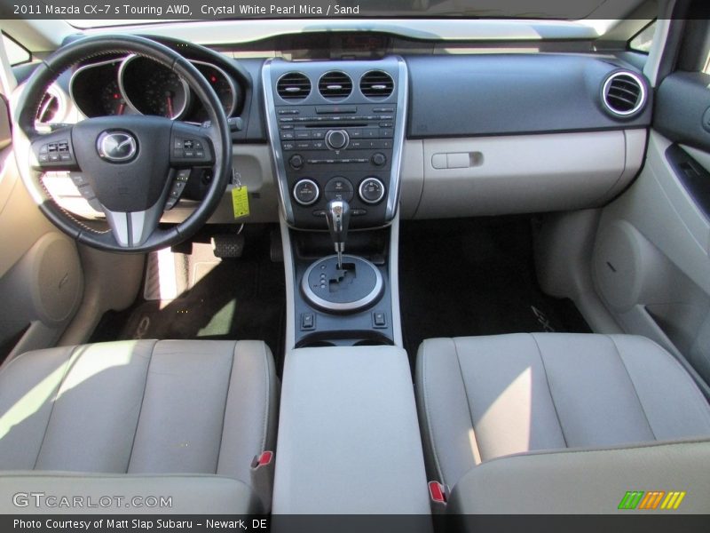 Crystal White Pearl Mica / Sand 2011 Mazda CX-7 s Touring AWD