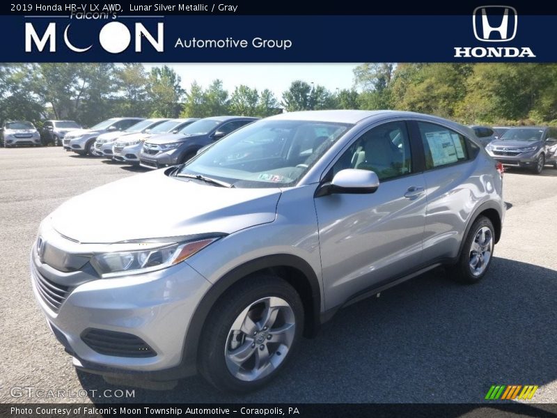 Lunar Silver Metallic / Gray 2019 Honda HR-V LX AWD