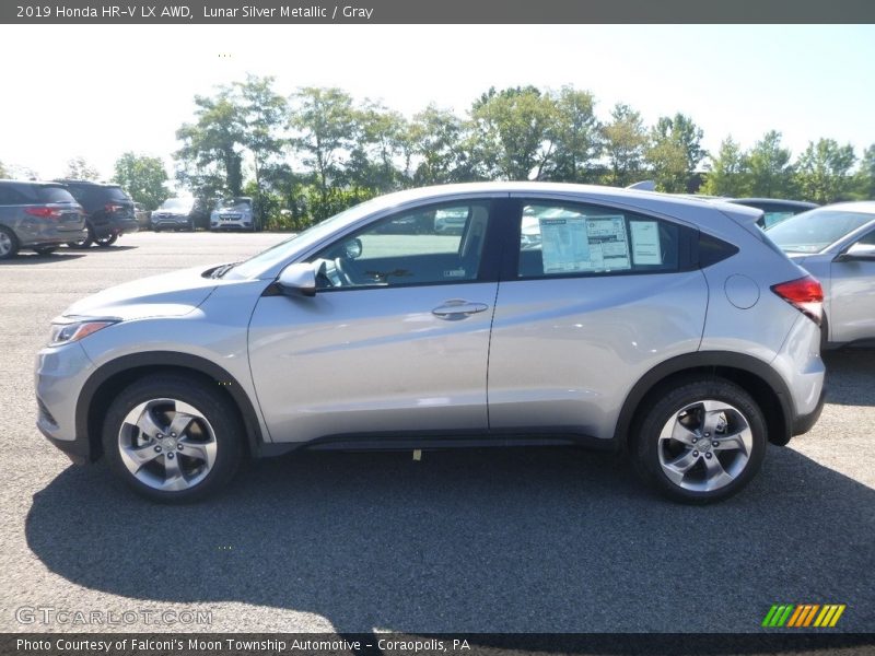 Lunar Silver Metallic / Gray 2019 Honda HR-V LX AWD