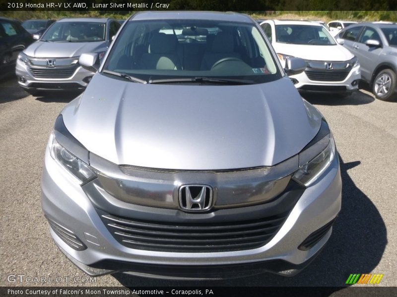 Lunar Silver Metallic / Gray 2019 Honda HR-V LX AWD