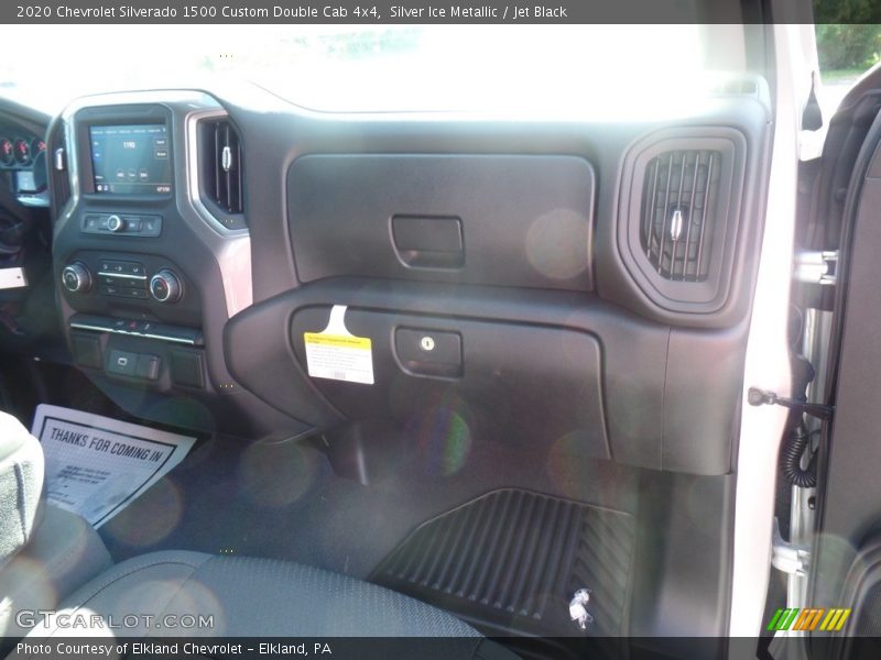 Silver Ice Metallic / Jet Black 2020 Chevrolet Silverado 1500 Custom Double Cab 4x4