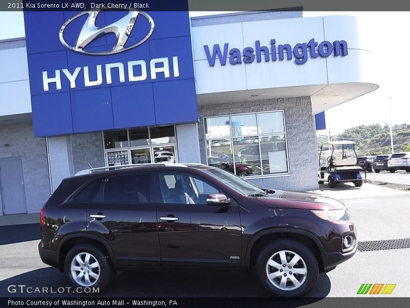 Dark Cherry / Black 2011 Kia Sorento LX AWD