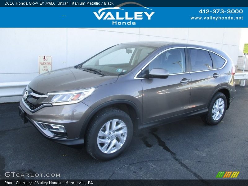 Urban Titanium Metallic / Black 2016 Honda CR-V EX AWD