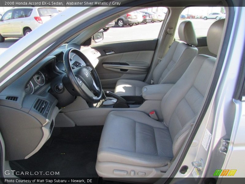 Alabaster Silver Metallic / Gray 2008 Honda Accord EX-L Sedan