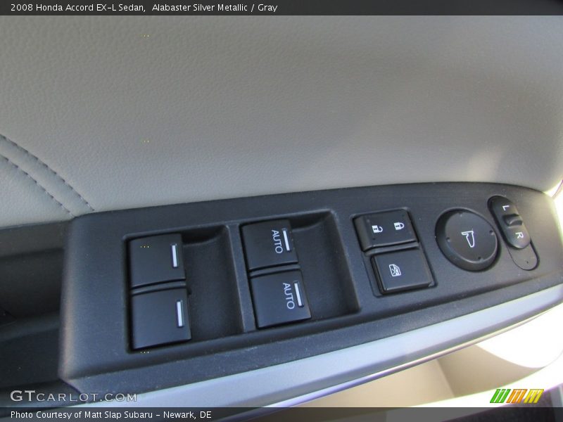 Alabaster Silver Metallic / Gray 2008 Honda Accord EX-L Sedan
