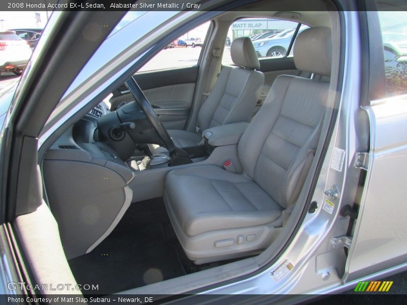 Alabaster Silver Metallic / Gray 2008 Honda Accord EX-L Sedan