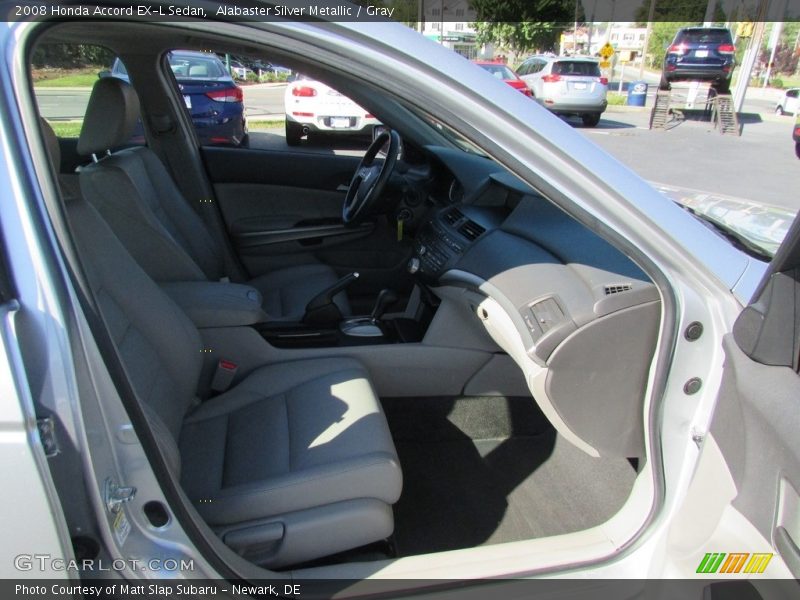 Alabaster Silver Metallic / Gray 2008 Honda Accord EX-L Sedan