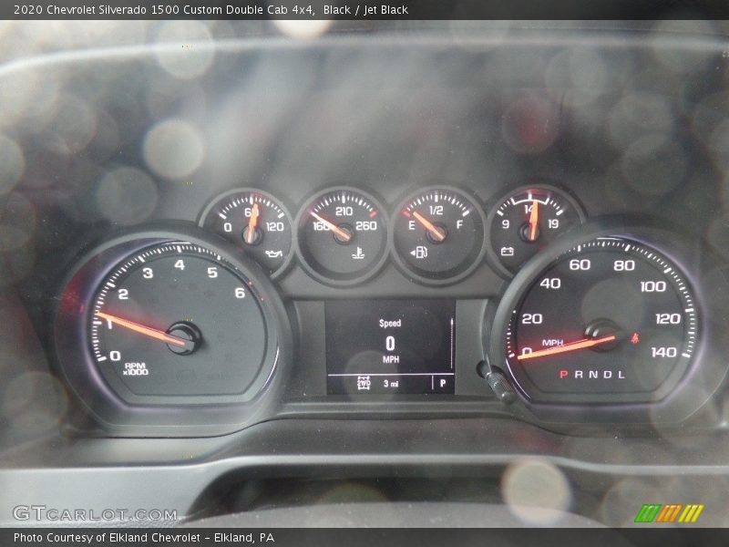 Black / Jet Black 2020 Chevrolet Silverado 1500 Custom Double Cab 4x4