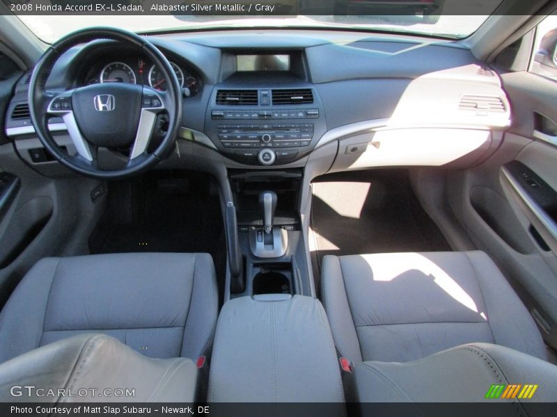 Alabaster Silver Metallic / Gray 2008 Honda Accord EX-L Sedan