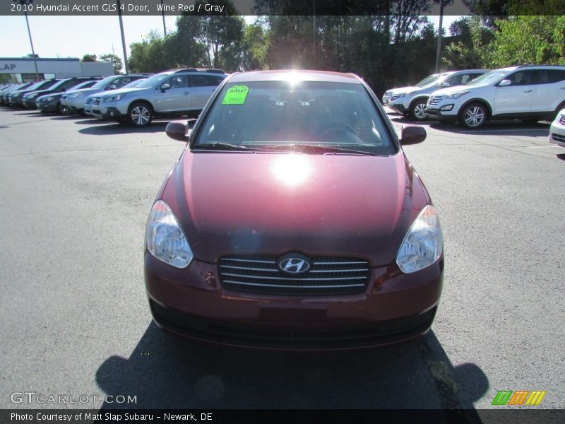 Wine Red / Gray 2010 Hyundai Accent GLS 4 Door