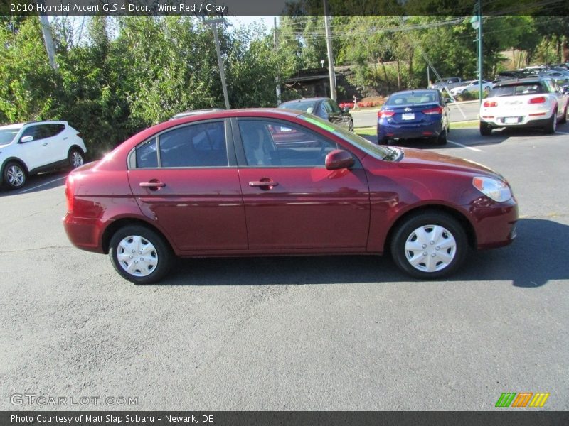 Wine Red / Gray 2010 Hyundai Accent GLS 4 Door