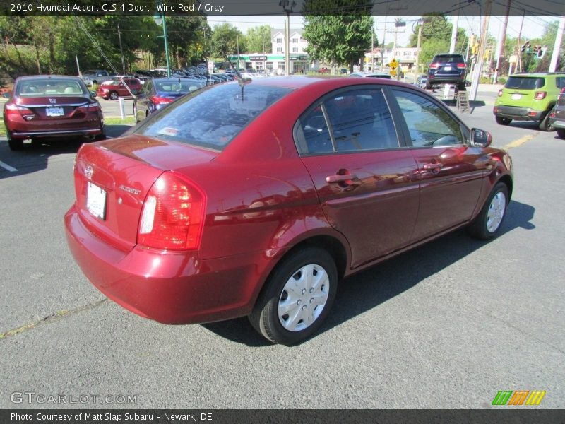 Wine Red / Gray 2010 Hyundai Accent GLS 4 Door