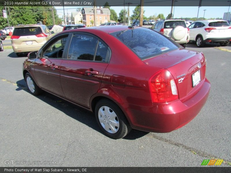 Wine Red / Gray 2010 Hyundai Accent GLS 4 Door