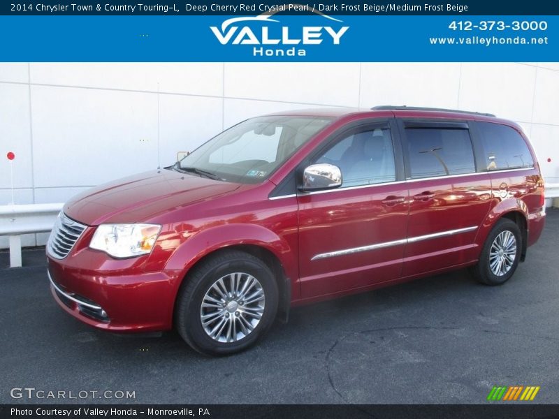 Deep Cherry Red Crystal Pearl / Dark Frost Beige/Medium Frost Beige 2014 Chrysler Town & Country Touring-L