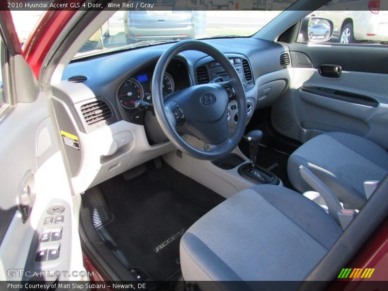 Wine Red / Gray 2010 Hyundai Accent GLS 4 Door