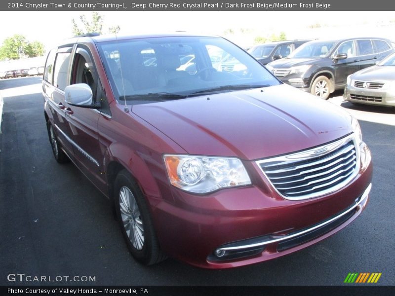 Deep Cherry Red Crystal Pearl / Dark Frost Beige/Medium Frost Beige 2014 Chrysler Town & Country Touring-L