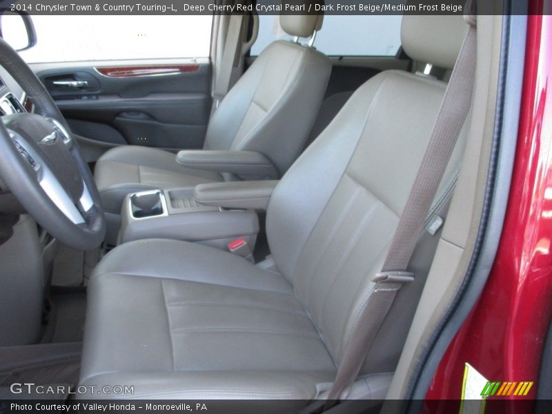 Deep Cherry Red Crystal Pearl / Dark Frost Beige/Medium Frost Beige 2014 Chrysler Town & Country Touring-L