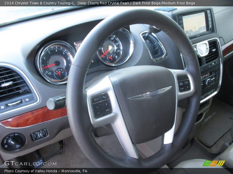 Deep Cherry Red Crystal Pearl / Dark Frost Beige/Medium Frost Beige 2014 Chrysler Town & Country Touring-L