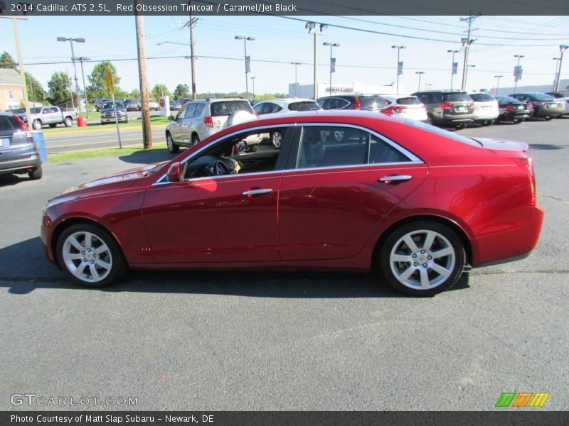 Red Obsession Tintcoat / Caramel/Jet Black 2014 Cadillac ATS 2.5L