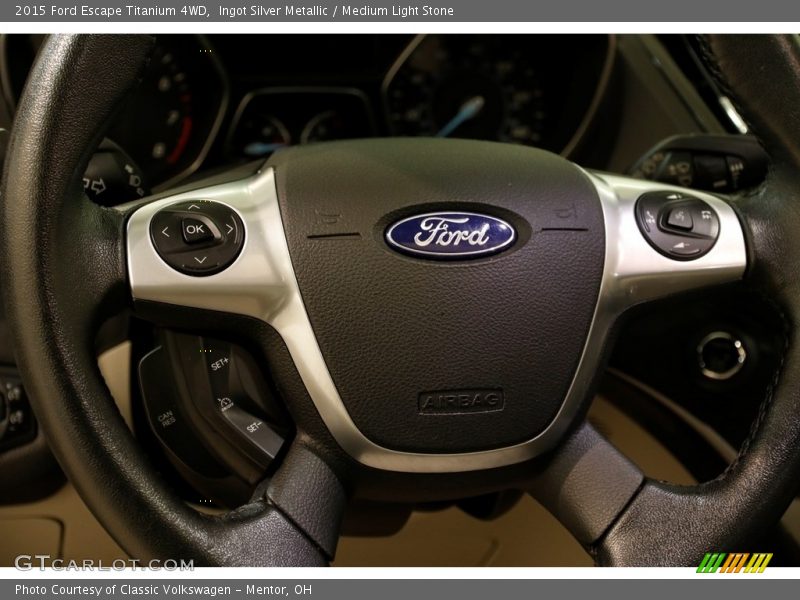 Ingot Silver Metallic / Medium Light Stone 2015 Ford Escape Titanium 4WD