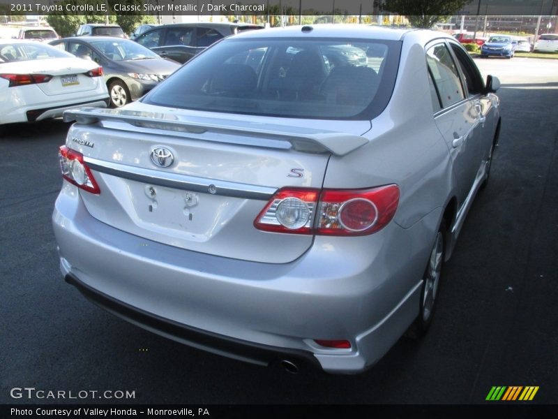 Classic Silver Metallic / Dark Charcoal 2011 Toyota Corolla LE