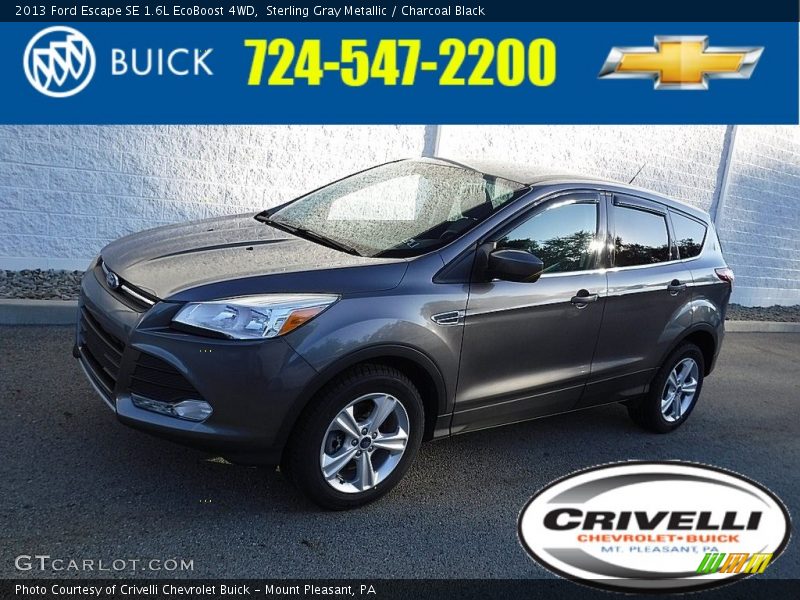 Sterling Gray Metallic / Charcoal Black 2013 Ford Escape SE 1.6L EcoBoost 4WD