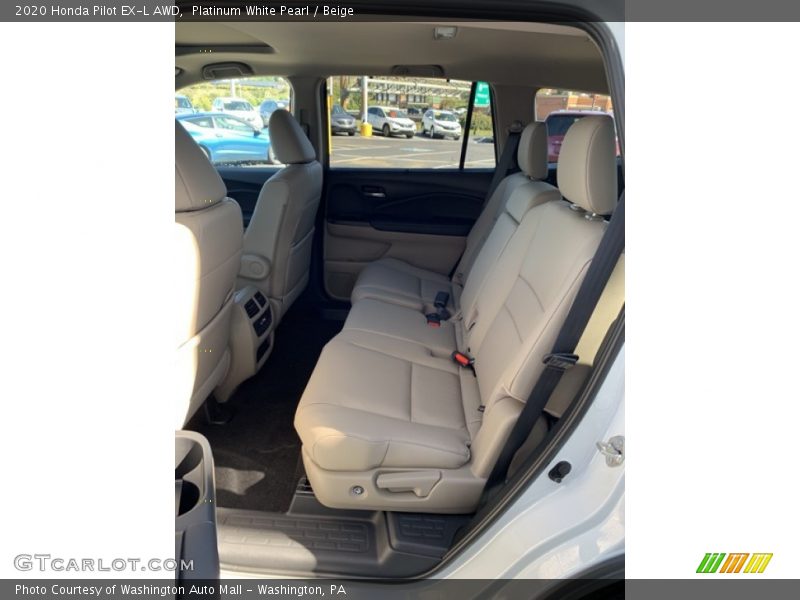 Platinum White Pearl / Beige 2020 Honda Pilot EX-L AWD