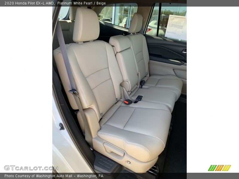 Platinum White Pearl / Beige 2020 Honda Pilot EX-L AWD