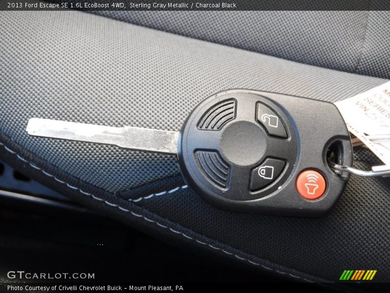 Sterling Gray Metallic / Charcoal Black 2013 Ford Escape SE 1.6L EcoBoost 4WD