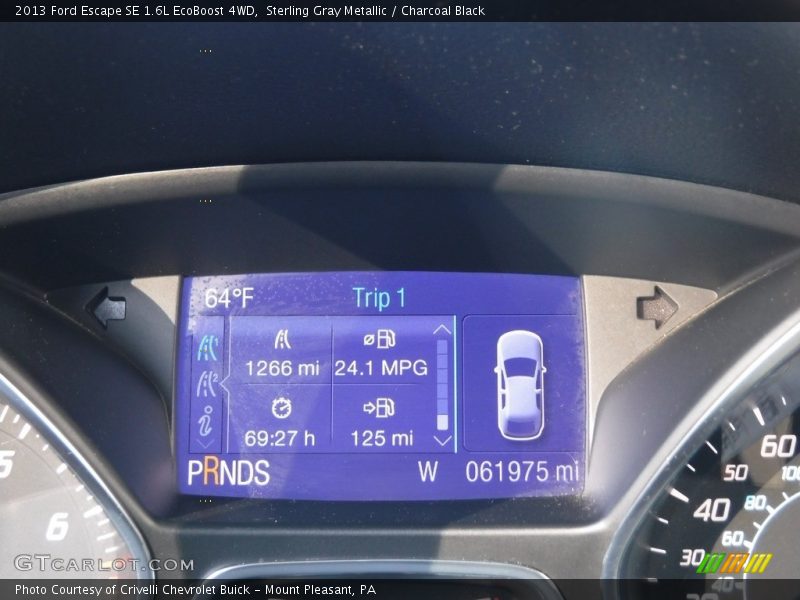 Sterling Gray Metallic / Charcoal Black 2013 Ford Escape SE 1.6L EcoBoost 4WD