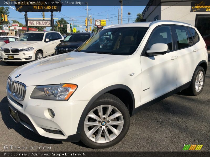 Alpine White / Sand Beige 2014 BMW X3 xDrive28i