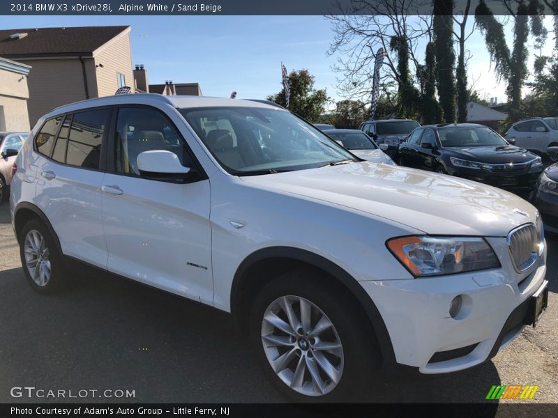 Alpine White / Sand Beige 2014 BMW X3 xDrive28i